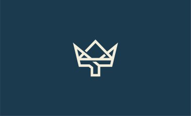 Kraliyet Logosu. Zarif, Kral, Kraliyet ve Mücevher Markası 'nın Kraliyet ve Premium konsepti..