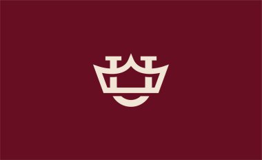 U harfli Crown Logosu. Şık, Kral, Kraliyet ve Lüks ve Mücevher Markası Premium konsepti.