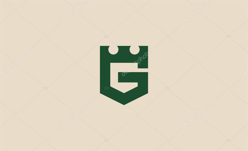 Crown Logo with Letter  G. Elegant, King, Royal and Premium concept for Luxury and jewellery Brand.
