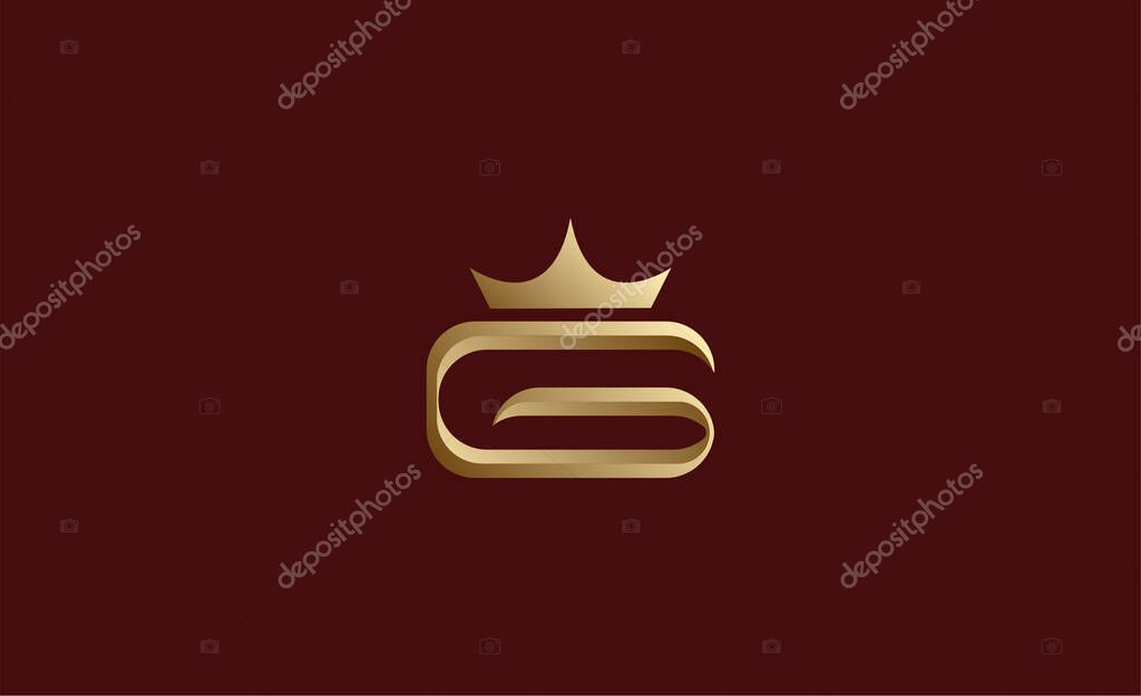 Crown Logo with Letter  G. Elegant, King, Royal and Premium concept for Luxury and jewellery Brand.