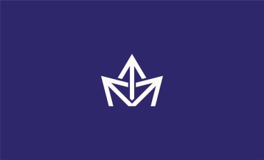 Logo Crown Arrow. Premium, büyüme ve finans konsepti.