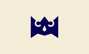 Logo Crown Baykuş Başı. Premium, Bird, Vahşi Yaşam konsepti.