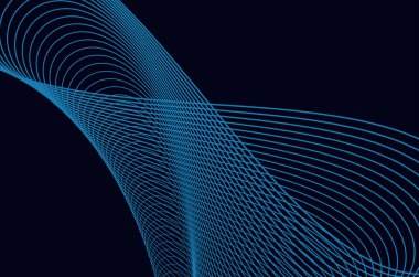 Sonsuz çizgi çizgileri üç boyutlu soyut arka plan teknisyeni. Kopya alanı ile gelecekçi, modern ve minimalist kavram.