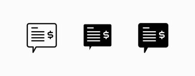 Simge belirlenmiş finans sohbet danışmanı. Finans ve iş konsepti tasarımı. Ui düğme ağı ve uygulamalar.