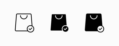 Simge ayarlı alışveriş çeki. Finans ve iş konsepti tasarımı. Ui düğme ağı ve uygulamalar.