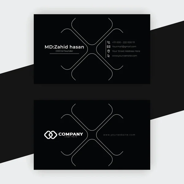 Business Card Template Designcreative Business Designmake Simple Design — Stock Vector