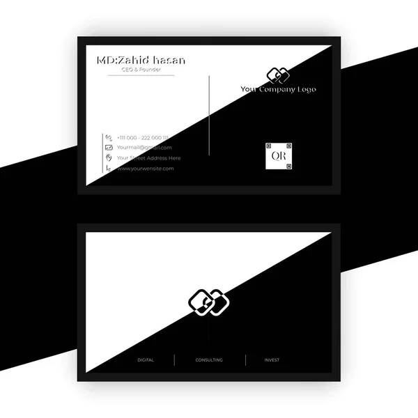 Webbusinessカードテンプレートデザインクリエイティブビジネスデザインシンプルデザイン — ストックベクタ