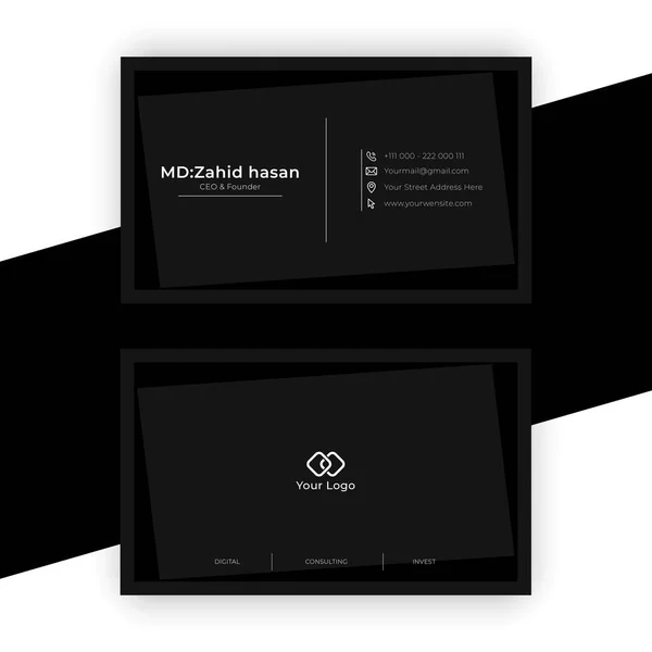 Business Card Template Designcreative Business Designsimple Design — Stock Vector