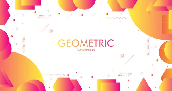 Luova Geometrinen Taustasuunnittelu Jossa Graafisia Elementtejä Esityksen Taustasuunnittelua Varten Esittely — vektorikuva