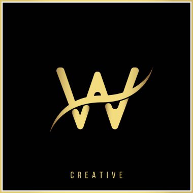 W Premium Vector ikinci logo tasarımı Creative Logo. Vector Illustration logosu. Logo harfleri. Yaratıcı Logominimal kadın başlığı ve logosu. Düğün otları, zarif yapraklar. modern tasarım. 