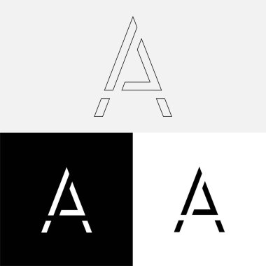 Bir Creative Latter Logo Tasarımı. Vector Illustration Logosu. Harflerin logosu. Yaratıcı Latter Logo Tasarımı. Premium Vektör Latter Logo Tasarımı. Premium Vektör. Yaratıcı Logo.