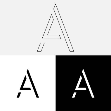 Bir Creative Latter Logo Tasarımı. Vector Illustration Logosu. Harflerin logosu. Yaratıcı Latter Logo Tasarımı. Premium Vektör Latter Logo Tasarımı. Premium Vektör. Yaratıcı Logo.