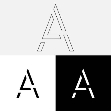 Bir Creative Latter Logo Tasarımı. Vector Illustration Logosu. Harflerin logosu. Yaratıcı Latter Logo Tasarımı. Premium Vektör Latter Logo Tasarımı. Premium Vektör. Yaratıcı Logo.