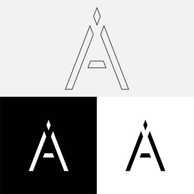 Bir Creative Latter Logo Tasarımı. Vector Illustration Logosu. Harflerin logosu. Yaratıcı Latter Logo Tasarımı. Premium Vektör Latter Logo Tasarımı. Premium Vektör. Yaratıcı Logo.