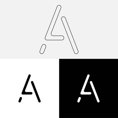 Bir Creative Latter Logo Tasarımı. Vector Illustration Logosu. Harflerin logosu. Premium Vektör. Yaratıcı Logo. Yaratıcı Latter Logo Tasarımı. Premium Vektör Son Logo Tasarımı