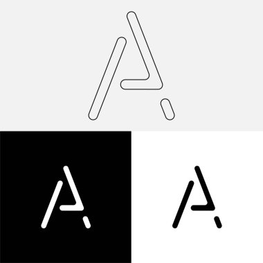 Bir Creative Latter Logo Tasarımı. Vector Illustration Logosu. Harflerin logosu. Premium Vektör. Yaratıcı Logo. Yaratıcı Latter Logo Tasarımı. Premium Vektör Son Logo Tasarımı