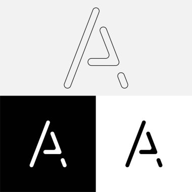 Bir Creative Latter Logo Tasarımı. Vector Illustration Logosu. Harflerin logosu. Premium Vektör. Yaratıcı Logo. Yaratıcı Latter Logo Tasarımı. Premium Vektör Son Logo Tasarımı