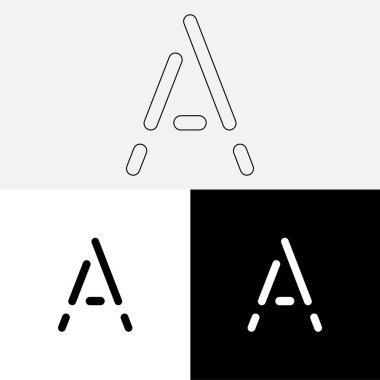 Bir Creative Latter Logo Tasarımı. Vector Illustration Logosu. Harflerin logosu. Premium Vektör. Yaratıcı Logo. Yaratıcı Latter Logo Tasarımı. Premium Vektör Son Logo Tasarımı