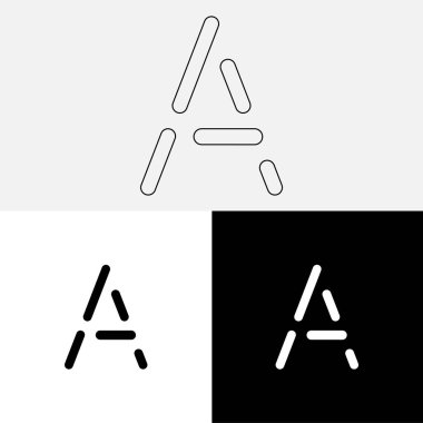 Bir Creative Latter Logo Tasarımı. Vector Illustration Logosu. Harflerin logosu. Premium Vektör. Yaratıcı Logo. Yaratıcı Latter Logo Tasarımı. Premium Vektör Son Logo Tasarımı