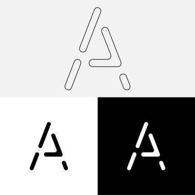 Bir Creative Latter Logo Tasarımı. Vector Illustration Logosu. Harflerin logosu. Premium Vektör. Yaratıcı Logo. Yaratıcı Latter Logo Tasarımı. Premium Vektör Son Logo Tasarımı