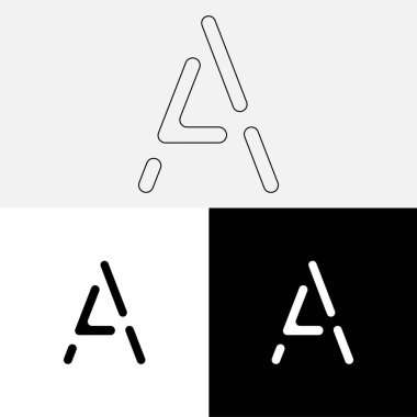 Bir Creative Latter Logo Tasarımı. Vector Illustration Logosu. Harflerin logosu. Premium Vektör. Yaratıcı Logo. Yaratıcı Latter Logo Tasarımı. Premium Vektör Son Logo Tasarımı