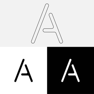 Bir Creative Latter Logo Tasarımı. Vector Illustration Logosu. Harflerin logosu. Premium Vektör. Yaratıcı Logo. Yaratıcı Latter Logo Tasarımı. Premium Vektör Son Logo Tasarımı