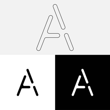 Bir Creative Latter Logo Tasarımı. Vector Illustration Logosu. Harflerin logosu. Premium Vektör. Yaratıcı Logo. Yaratıcı Latter Logo Tasarımı. Premium Vektör Son Logo Tasarımı