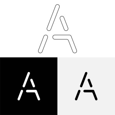 Bir Creative Latter Logo Tasarımı. Vector Illustration Logosu. Harflerin logosu. Premium Vektör. Yaratıcı Logo. Yaratıcı Latter Logo Tasarımı. Premium Vektör Son Logo Tasarımı