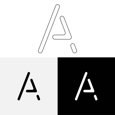 Bir Creative Latter Logo Tasarımı. Vector Illustration Logosu. Harflerin logosu. Premium Vektör. Yaratıcı Logo. Yaratıcı Latter Logo Tasarımı. Premium Vektör Son Logo Tasarımı