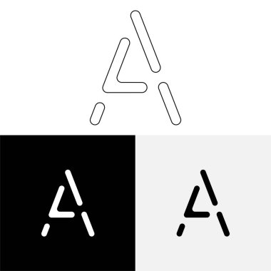 Bir Creative Latter Logo Tasarımı. Vector Illustration Logosu. Harflerin logosu. Premium Vektör. Yaratıcı Logo. Yaratıcı Latter Logo Tasarımı. Premium Vektör Son Logo Tasarımı