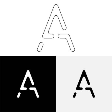 Bir Creative Latter Logo Tasarımı. Vector Illustration Logosu. Harflerin logosu. Premium Vektör. Yaratıcı Logo. Yaratıcı Latter Logo Tasarımı. Premium Vektör Son Logo Tasarımı