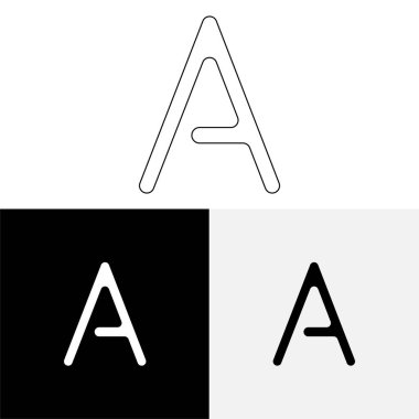 Bir Creative Latter Logo Tasarımı. Vector Illustration Logosu. Harflerin logosu. Premium Vektör. Yaratıcı Logo. Yaratıcı Latter Logo Tasarımı. Premium Vektör Son Logo Tasarımı