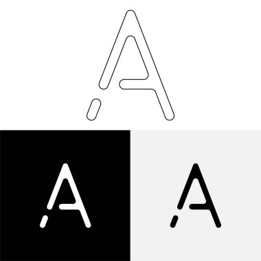 Bir Creative Latter Logo Tasarımı. Vector Illustration Logosu. Harflerin logosu. Premium Vektör. Yaratıcı Logo. Yaratıcı Latter Logo Tasarımı. Premium Vektör Son Logo Tasarımı