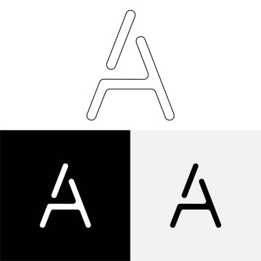 Bir Creative Latter Logo Tasarımı. Vector Illustration Logosu. Harflerin logosu. Premium Vektör. Yaratıcı Logo. Yaratıcı Latter Logo Tasarımı. Premium Vektör Son Logo Tasarımı