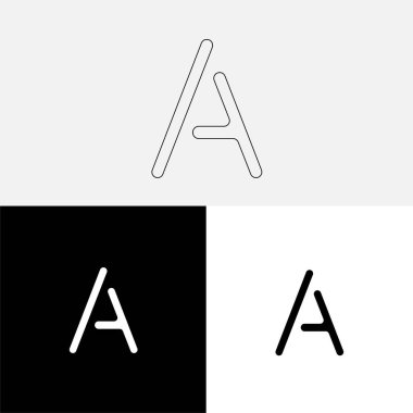 Bir Creative Latter Logo Tasarımı. Vector Illustration Logosu. Harflerin logosu. Premium Vektör. Yaratıcı Logo. Yaratıcı Latter Logo Tasarımı. Premium Vektör Son Logo Tasarımı