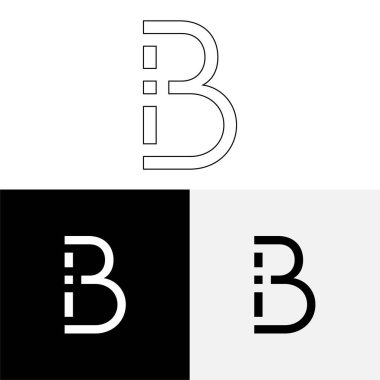 B Yaratıcı Latter Logo Tasarımı. Vector Illustration Logosu. Harflerin logosu. Yaratıcı Latter Logo Tasarımı. Premium Vektör Latter Logo Tasarımı. Premium Vektör. Yaratıcı Logo.