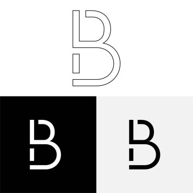 B Yaratıcı Latter Logo Tasarımı. Vector Illustration Logosu. Harflerin logosu. Yaratıcı Latter Logo Tasarımı. Premium Vektör Latter Logo Tasarımı. Premium Vektör. Yaratıcı Logo.