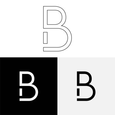 B Yaratıcı Latter Logo Tasarımı. Vector Illustration Logosu. Harflerin logosu. Yaratıcı Latter Logo Tasarımı. Premium Vektör Latter Logo Tasarımı. Premium Vektör. Yaratıcı Logo.