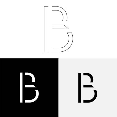 B Yaratıcı Latter Logo Tasarımı. Vector Illustration Logosu. Harflerin logosu. Yaratıcı Latter Logo Tasarımı. Premium Vektör Latter Logo Tasarımı. Premium Vektör. Yaratıcı Logo.