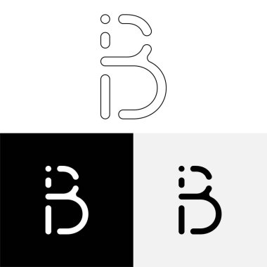 B Yaratıcı Latter Logo Tasarımı. Vector Illustration Logosu. Harflerin logosu. Yaratıcı Latter Logo Tasarımı. Premium Vektör Latter Logo Tasarımı. Premium Vektör. Yaratıcı Logo.