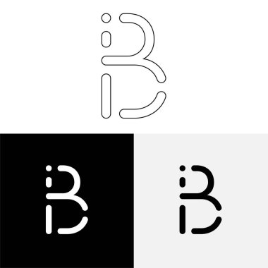 B Yaratıcı Latter Logo Tasarımı. Vector Illustration Logosu. Harflerin logosu. Yaratıcı Latter Logo Tasarımı. Premium Vektör Latter Logo Tasarımı. Premium Vektör. Yaratıcı Logo.