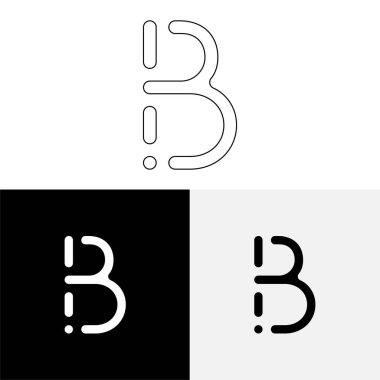 B Yaratıcı Latter Logo Tasarımı. Vector Illustration Logosu. Harflerin logosu. Yaratıcı Latter Logo Tasarımı. Premium Vektör Latter Logo Tasarımı. Premium Vektör. Yaratıcı Logo.