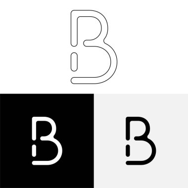 B Yaratıcı Latter Logo Tasarımı. Vector Illustration Logosu. Harflerin logosu. Yaratıcı Latter Logo Tasarımı. Premium Vektör Latter Logo Tasarımı. Premium Vektör. Yaratıcı Logo.