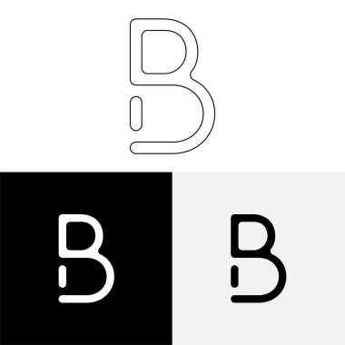 B Yaratıcı Latter Logo Tasarımı. Vector Illustration Logosu. Harflerin logosu. Yaratıcı Latter Logo Tasarımı. Premium Vektör Latter Logo Tasarımı. Premium Vektör. Yaratıcı Logo.
