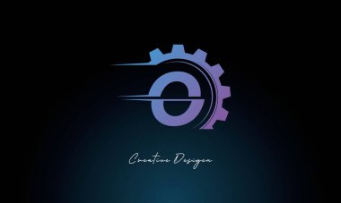 Yaratıcı O Gear Füzyon Logosu Endüstriyel Teknoloji İlhamlı Harf İşareti Teknoloji ve Mühendislik Markaları Tasarımı.
