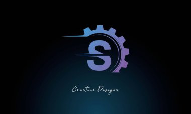 S Gear Füzyon Endüstriyel Logosu Fütüristik Endüstriyel Mektup İşaretli Teknoloji ve Mühendislik Markaları Tasarımı.