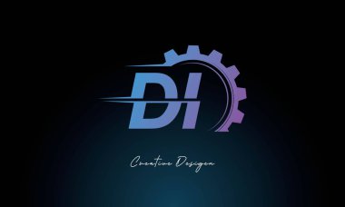 Yaratıcı Dedektif Gear Füzyon Logosu Endüstriyel Teknoloji İlhamlı Harfler İşaretli Teknoloji ve Mühendislik Markaları.