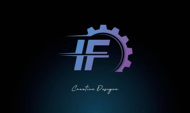 Yaratıcı Eğer Gear Füzyon Endüstriyel Logosu Fütüristik Endüstriyel Mektup İşaretli Teknoloji ve Mühendislik Markaları Tasarımı.