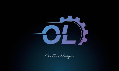 Yaratıcı OL Gear Füzyon Logosu Endüstriyel Teknoloji İlhamlı Harf İşaretli Teknoloji ve Mühendislik Markaları Tasarımı.