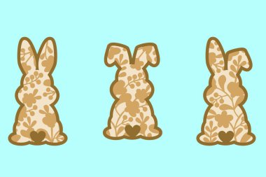 EASTER BUNDLE Dijital çoklu katman düzenleme dosyaları lazer kesimi, CNC yönlendirici makinesi ve diğer kesme makineleri için özel olarak hazırlandı.